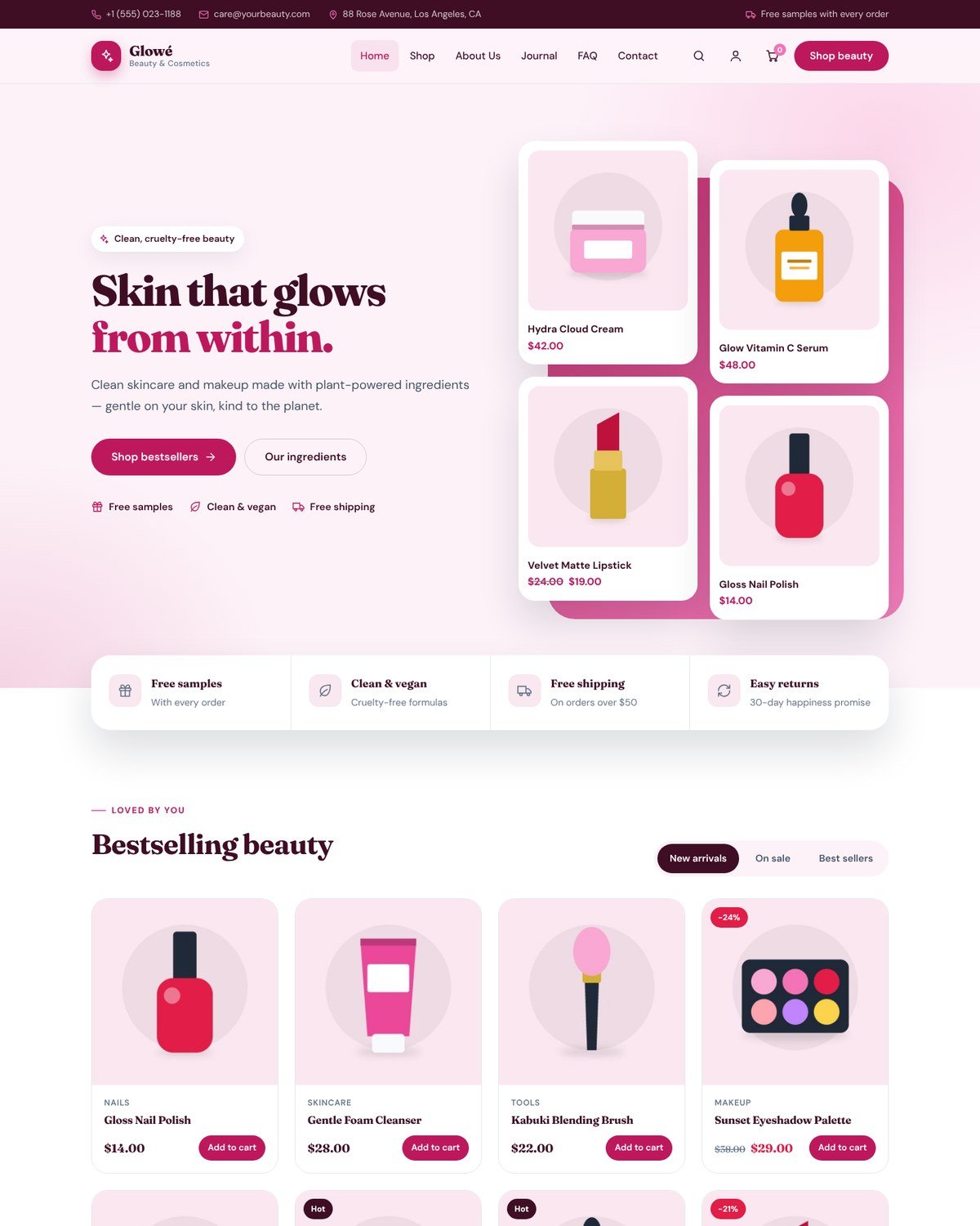 Glowé – Beauty & Cosmetics WordPress Theme
